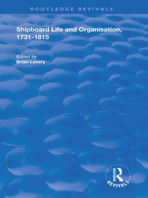 cover image of Shipboard Life and Organisation, 1731-1815